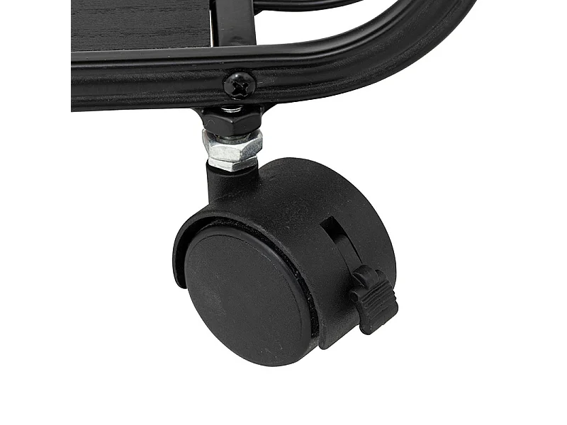 Étagère à Roulettes 3 Niveaux "Bert" 74cm Noir