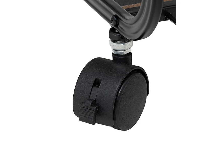Étagère à Roulettes 4 Niveaux "Bert" 96cm Noir