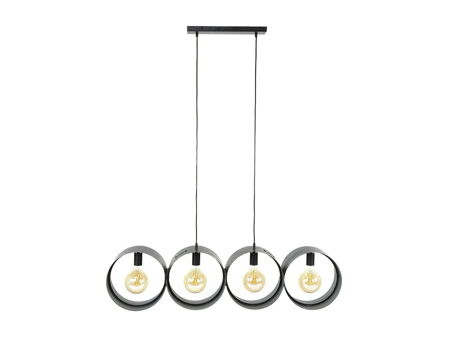 Suspension de table design 4 anneaux en métal perforé RALF