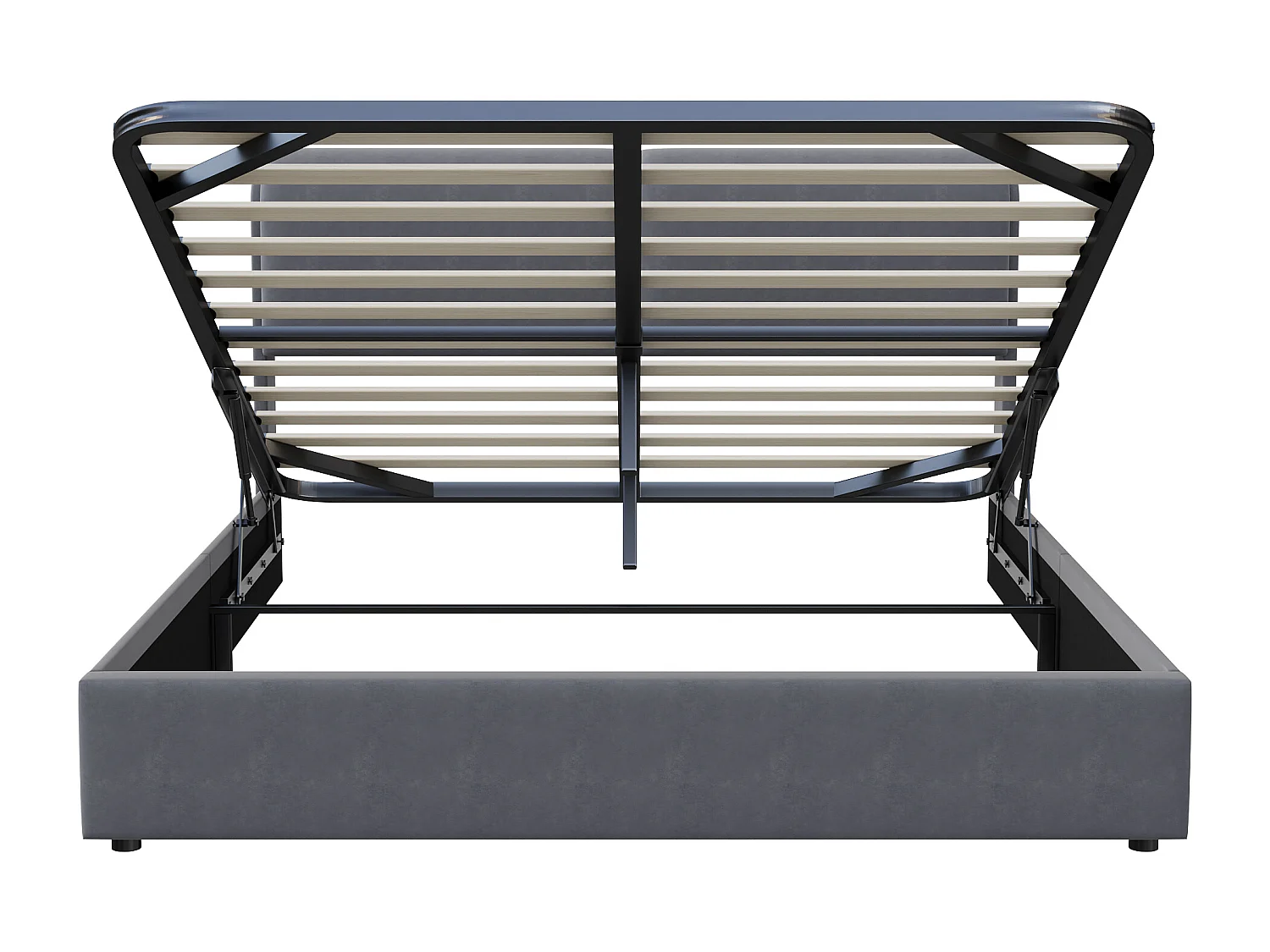 Opbergbed 160x200 cm, Gestoffeerd bed 160x200 met opbergruimte, Bedframe met lattenbodem en hoofdbord, Tweepersoonsbed, Fluweel, Beige