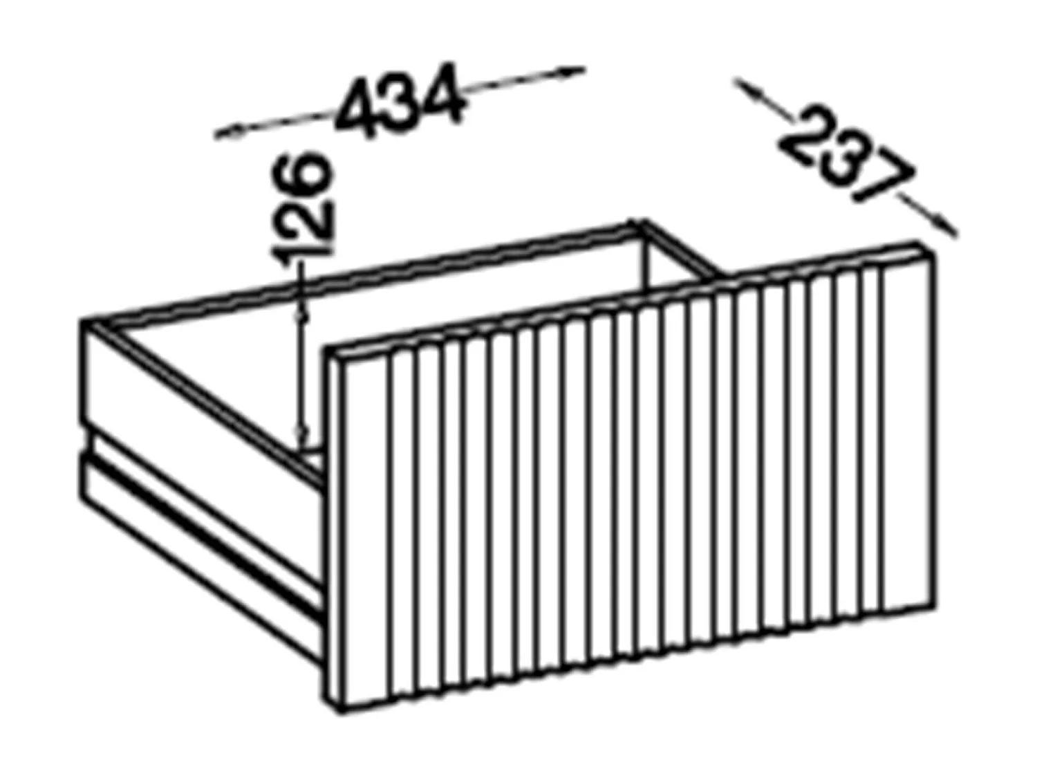 Salontafel met 2 lades - 100 cm - eiken evoke - OSAKA