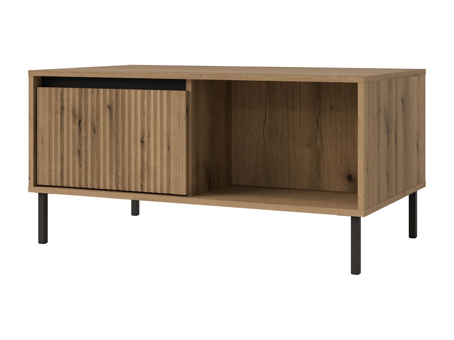 Salontafel met 2 lades - 100 cm - eiken evoke - OSAKA