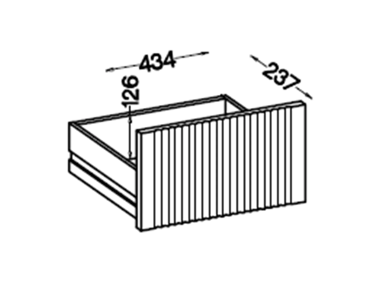 Couchtisch mit 2 Schubladen - Eichenholzoptik Evoke - 100 cm - OSAKA