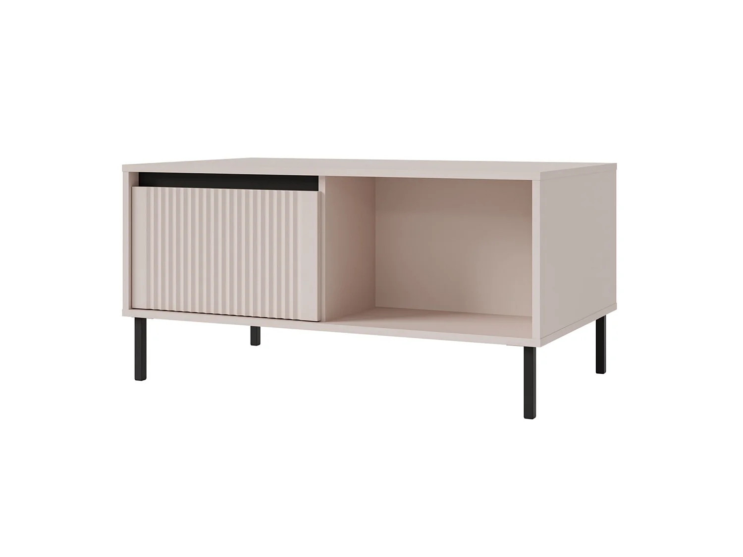 Couchtisch mit 2 Schubladen - Sandbeige - 100 cm - OSAKA