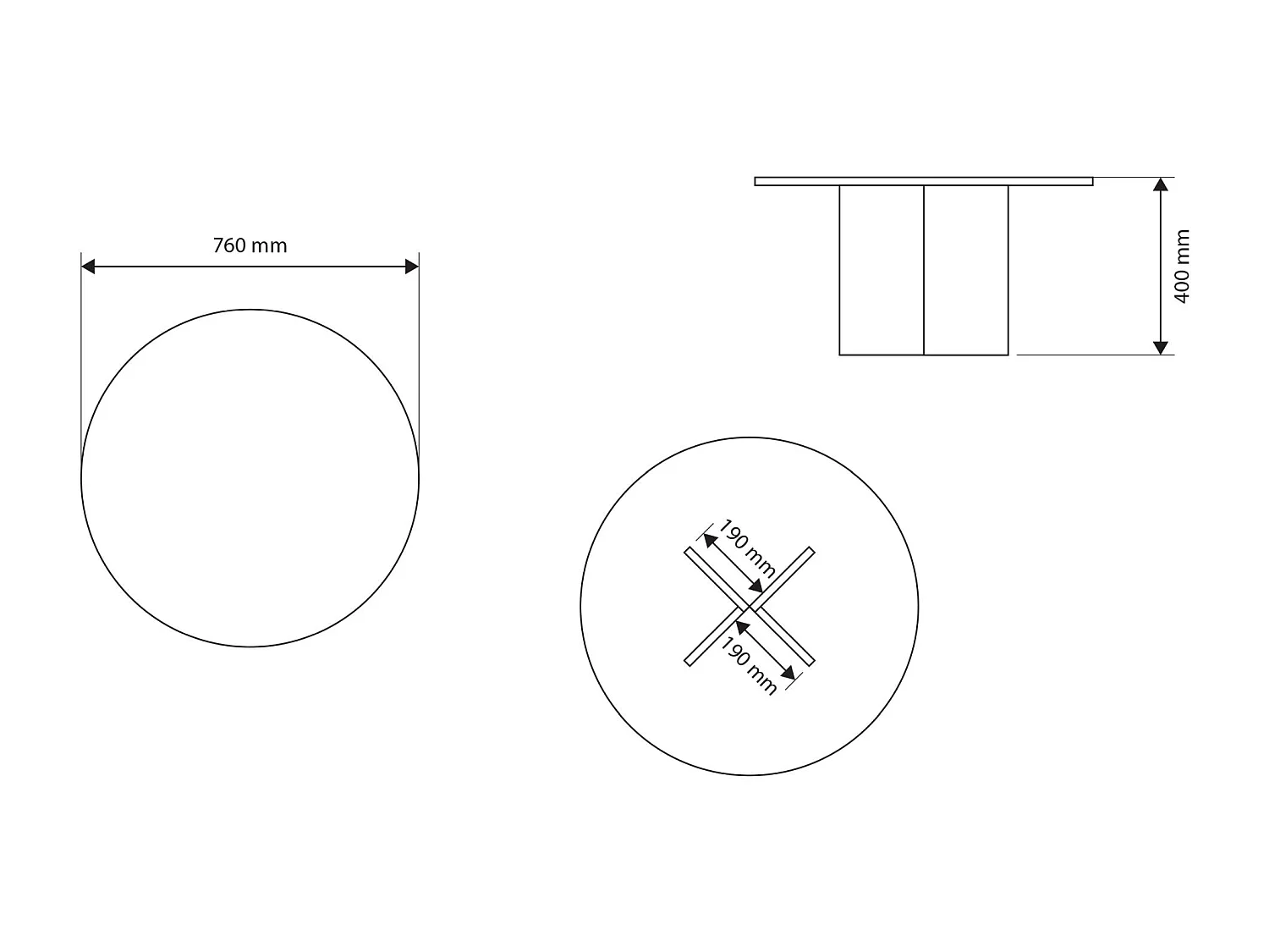 Ronde salontafel - OVO - 76x76 - Kleur Essen-Lindberg Eiken