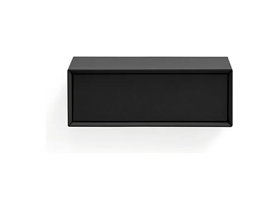 Platt - Table de chevet 1 tiroir murale en bois  - Noir