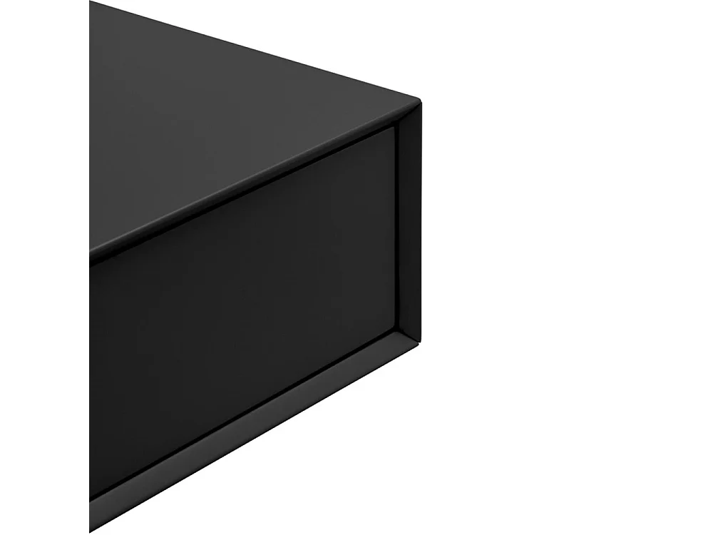 Platt - Table de chevet 1 tiroir murale en bois  - Noir