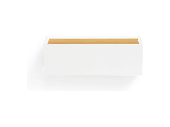 Arista - Table de chevet 1 tiroir murale en bois  - Blanc