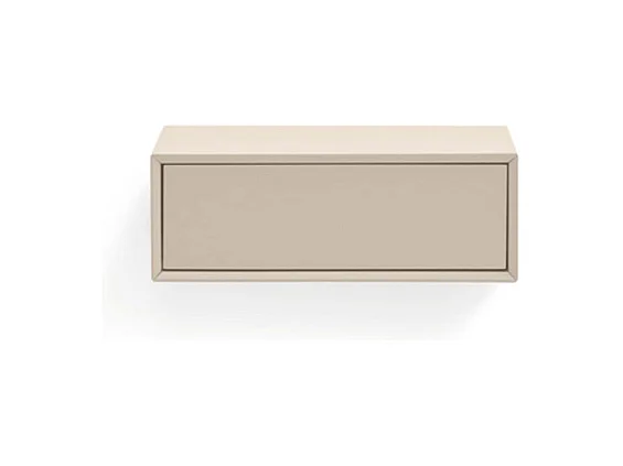 Platt - Table de chevet 1 tiroir murale en bois  - Beige
