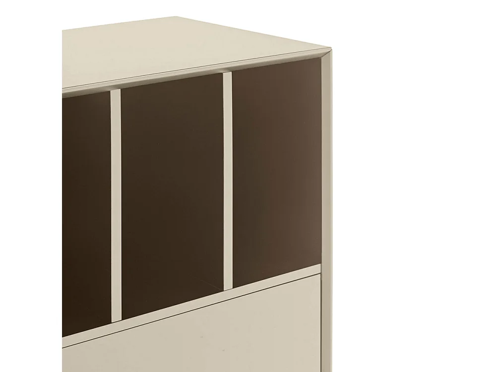 Platt - Buffet 2 portes en bois et métal L166 cm - Beige