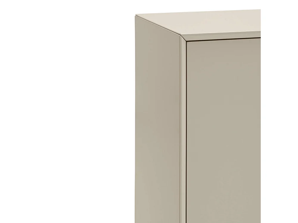 Platt - Buffet 2 portes en bois et métal L166 cm - Beige