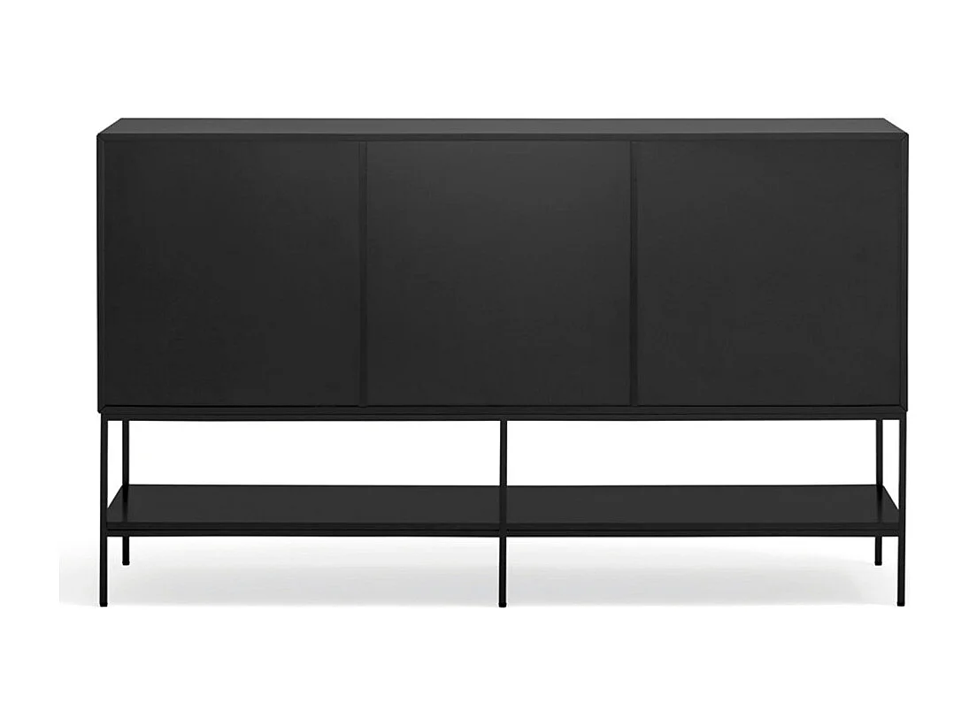 Platt - Buffet 2 portes en bois et métal  L166cm - Noir