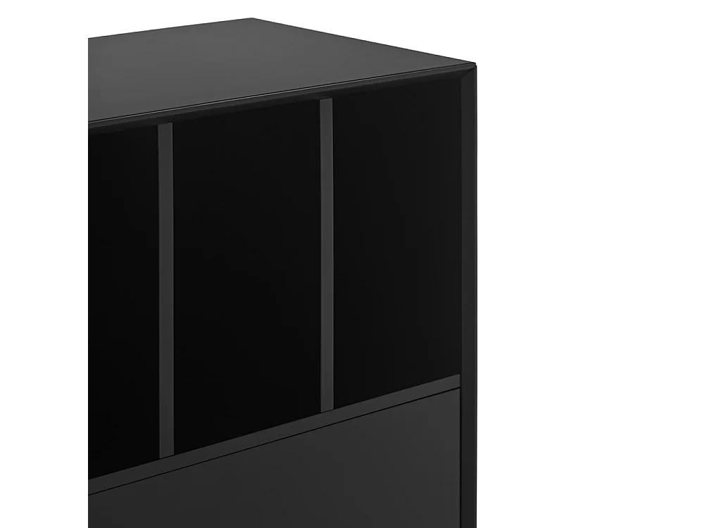 Platt - Buffet 2 portes en bois et métal  L166cm - Noir