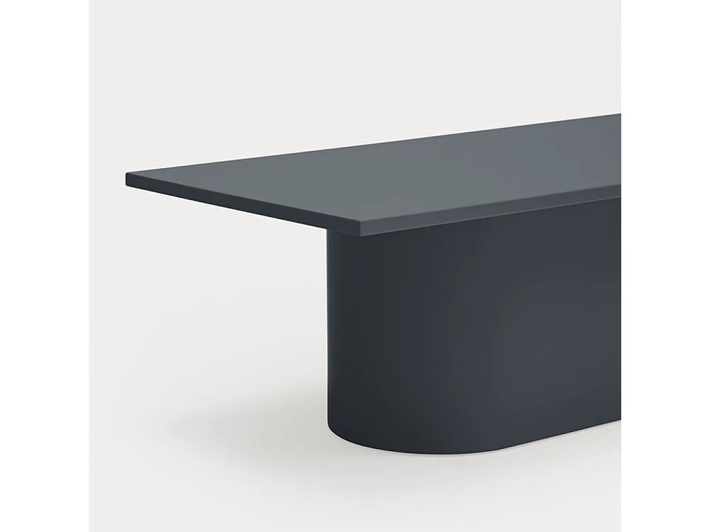 Totem - Table basse en bois et métal - Gris anthracite