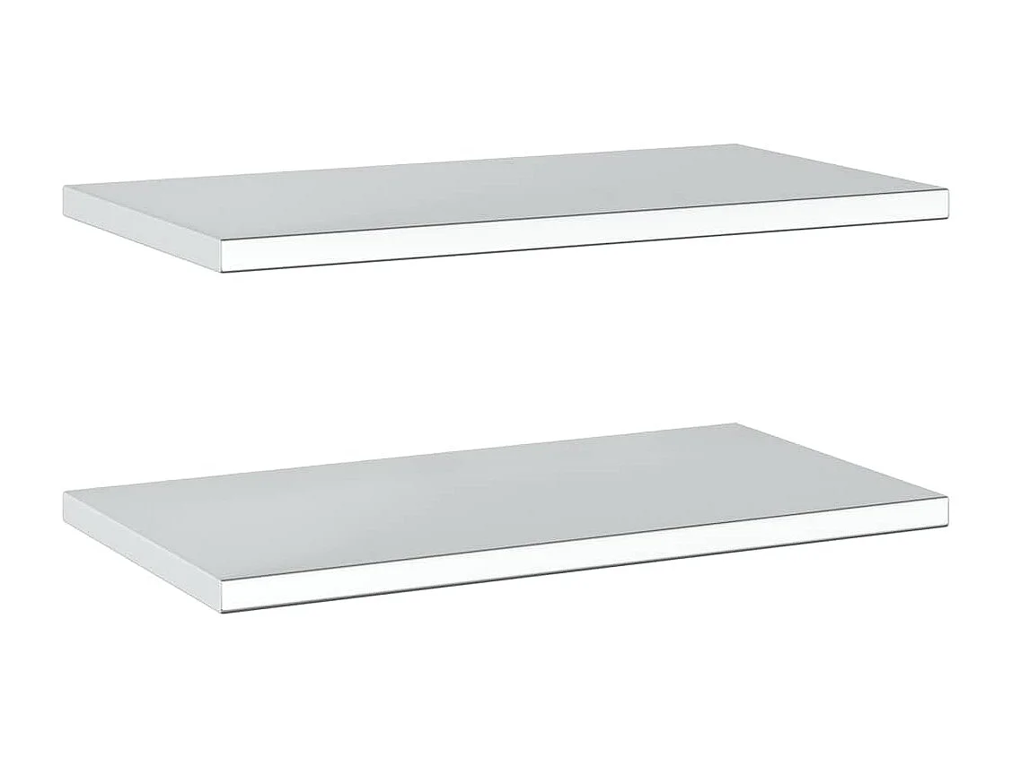 Étagères murales 2 pcs 75x40x3 cm argenté acier inoxydable