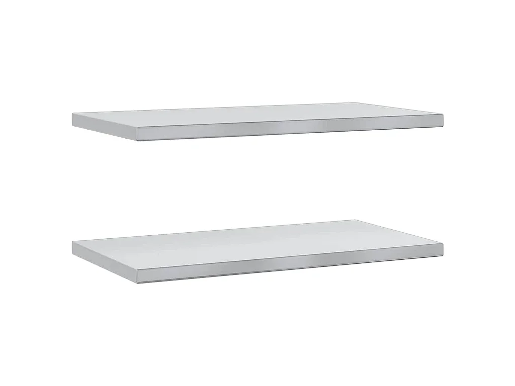 Étagères murales 2 pcs 75x40 cm argenté acier inoxydable