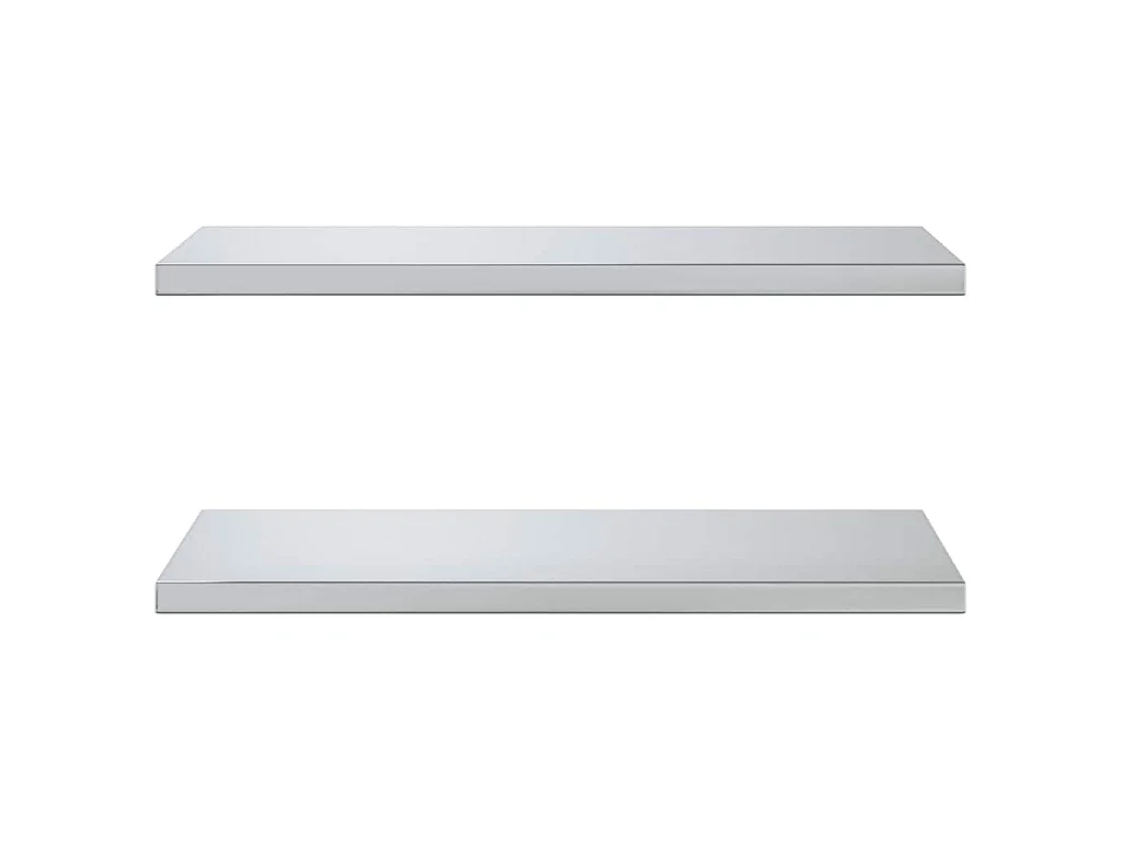 Étagères murales 2 pcs 75x40 cm argenté acier inoxydable