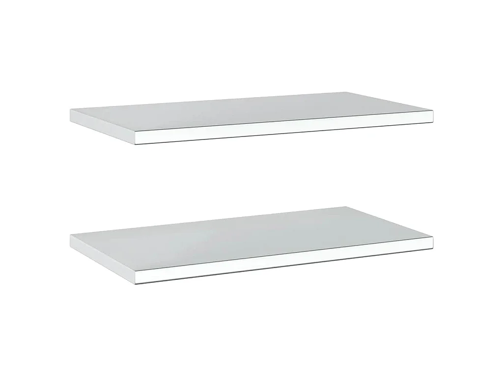 Étagères murales 2 pcs 75x40 cm argenté acier inoxydable