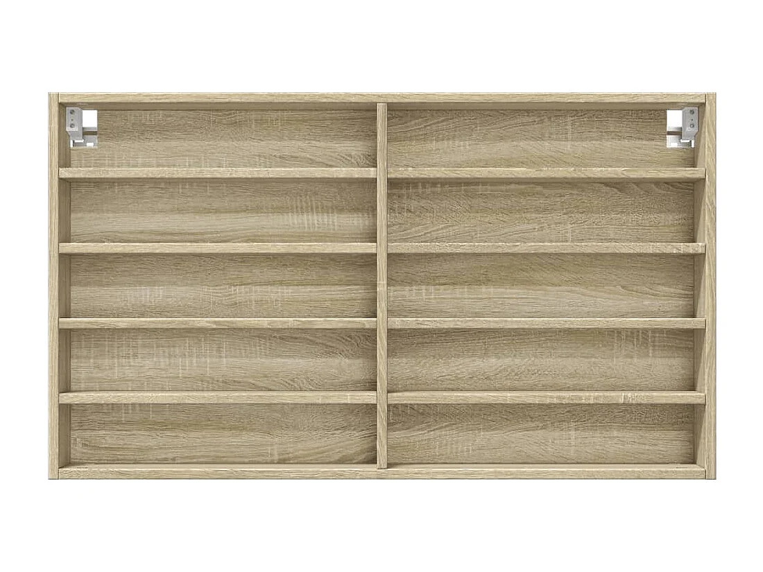 Armoire à vitrine chêne sonoma 100x15x58 cm bois d'ingénierie