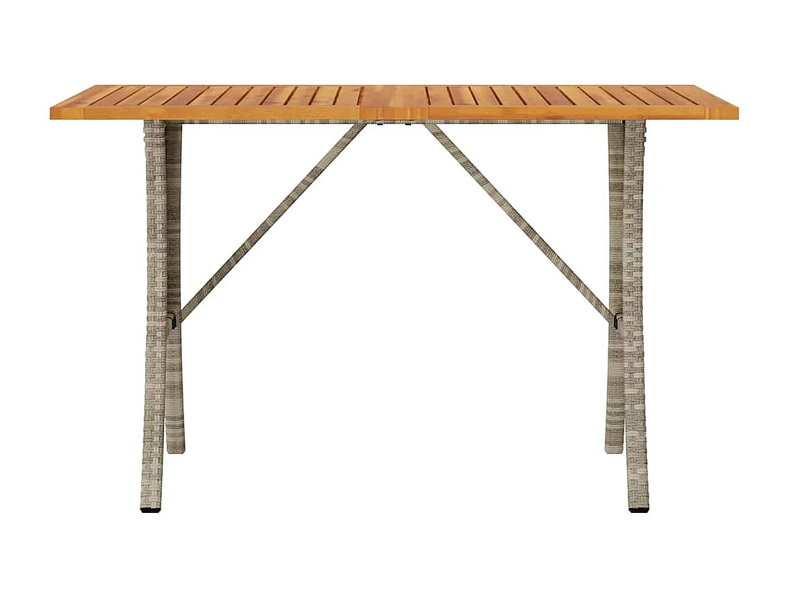 Canapé de jardin 3places coussins et table gris clair polyrotin