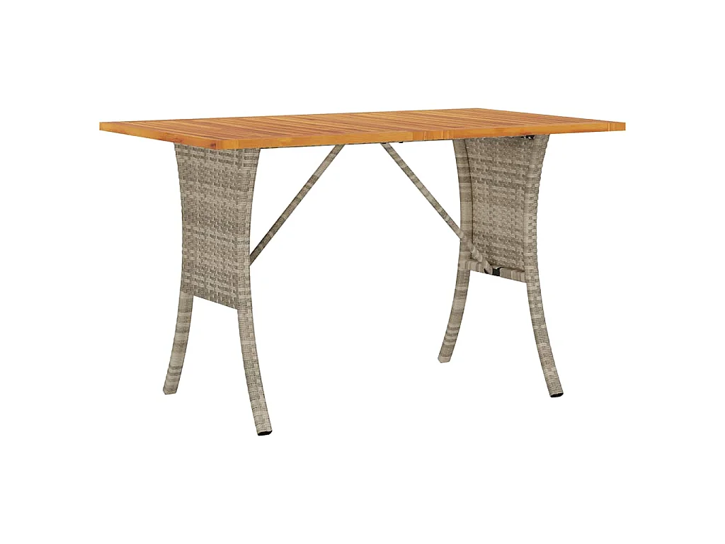 Tuinbank 3-zits met kussens & tafel poly rattan lichtgrijs