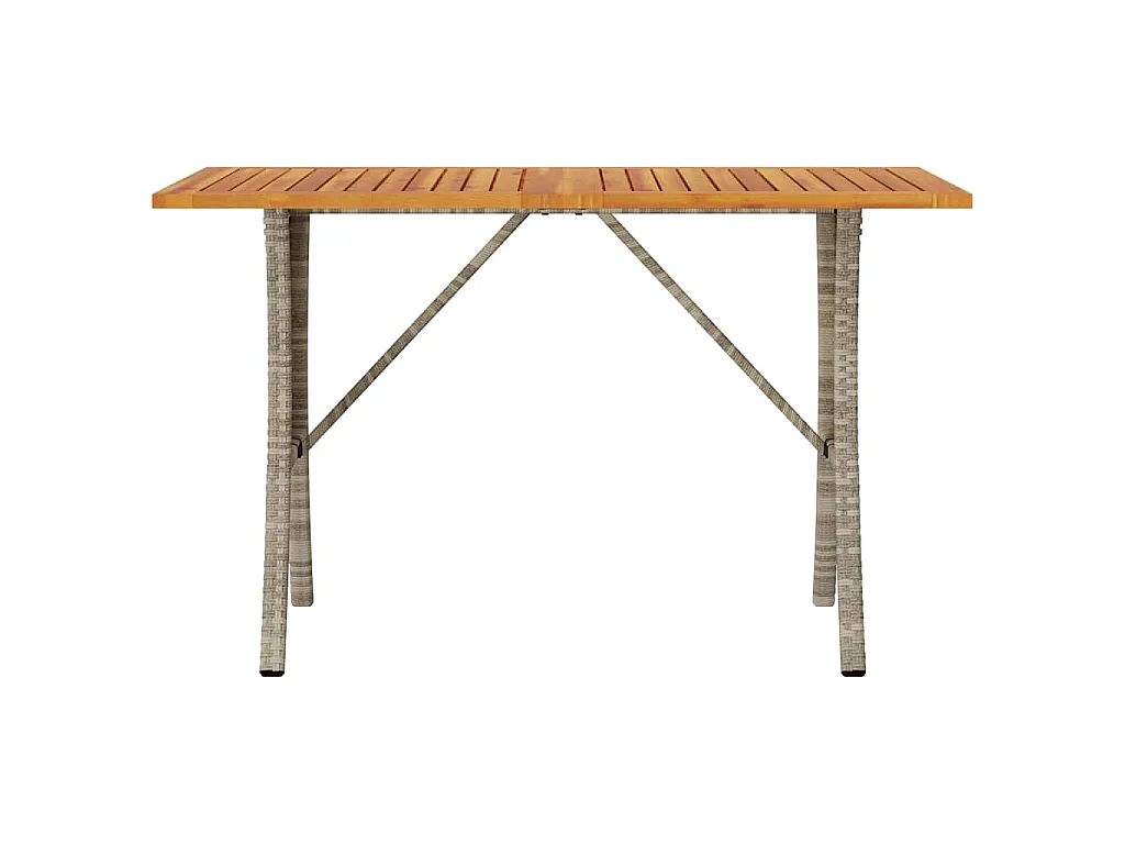 Tuinbank 3-zits met kussens & tafel poly rattan lichtgrijs