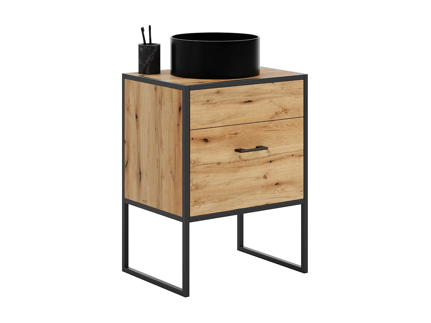 Meuble salle de bain sous vasque Aurora style industriel