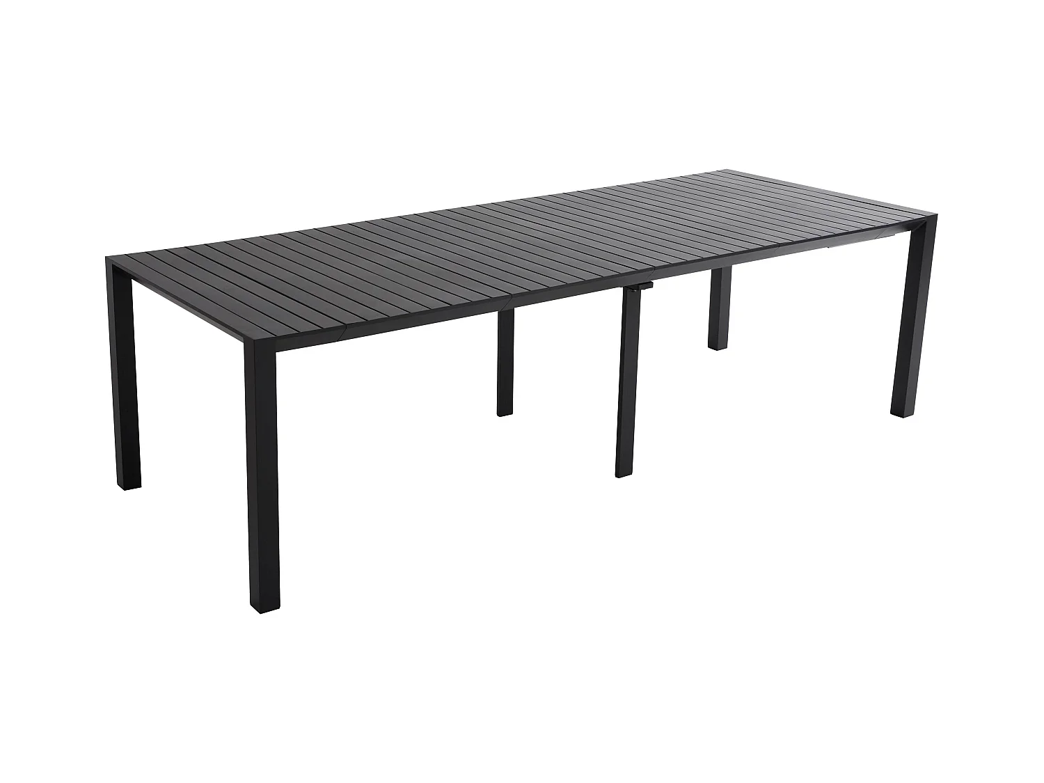 Table de jardin extensible 52/260 cm en aluminium gris