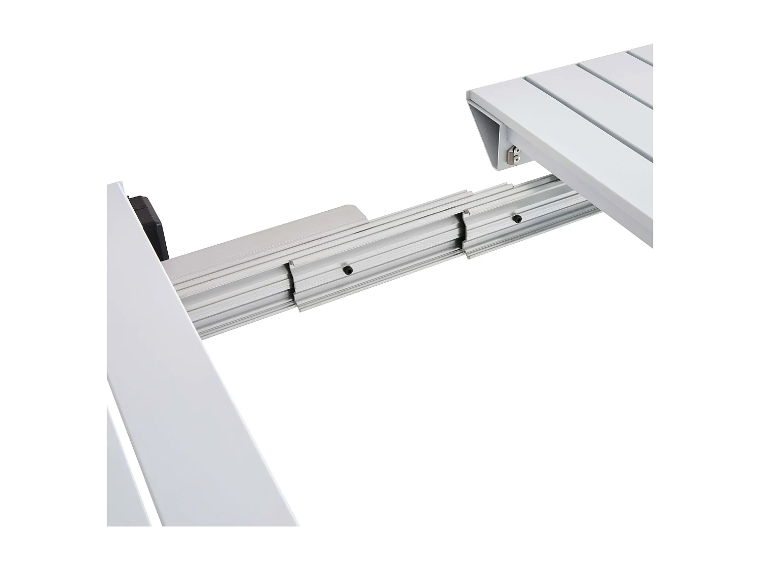 Table de jardin extensible 52/260 cm en aluminium blanc