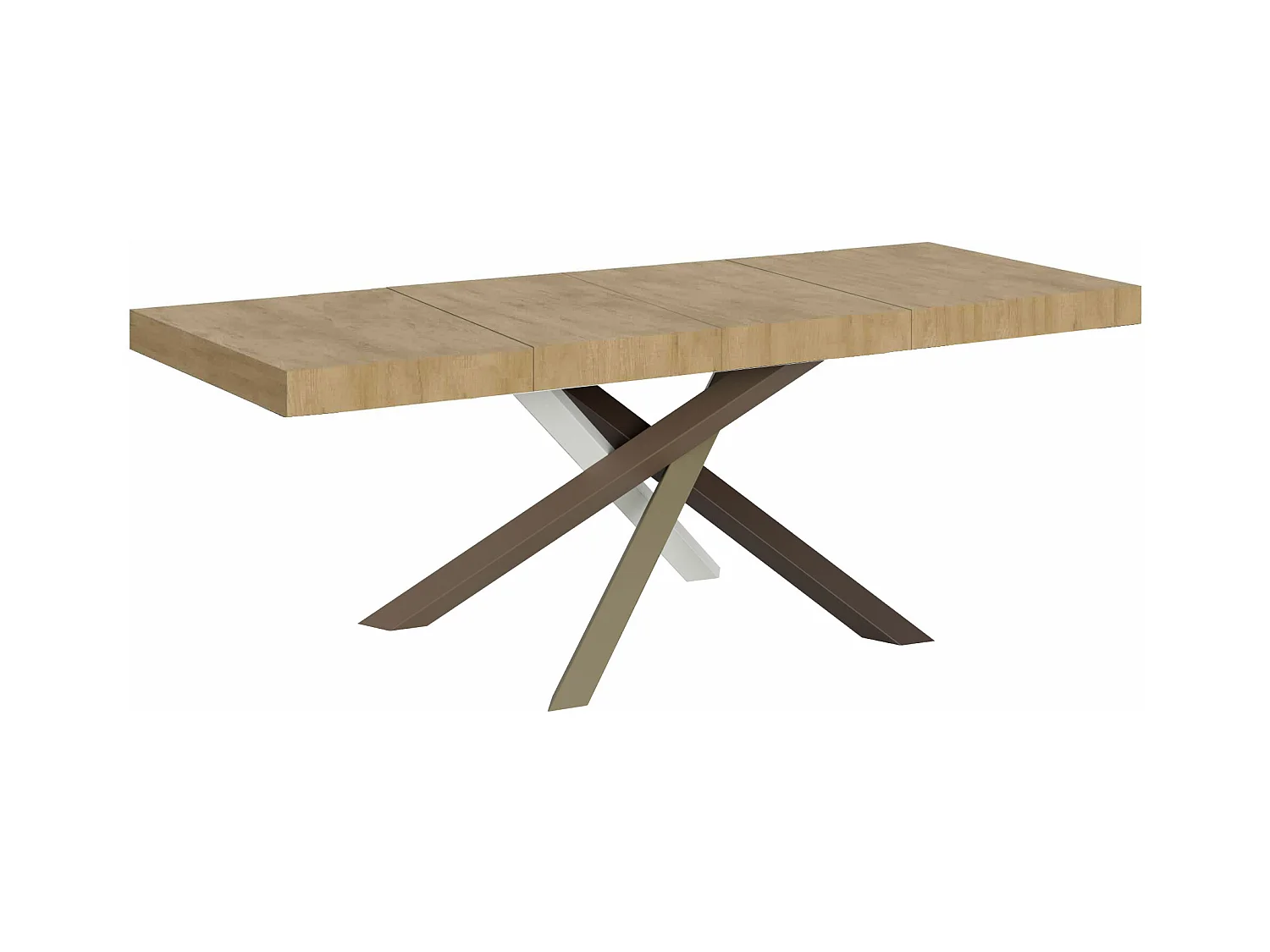 Ausziehtisch 160/420x90 cm Volantis Premium Eiche natur mehrfarbig Beine 4/C