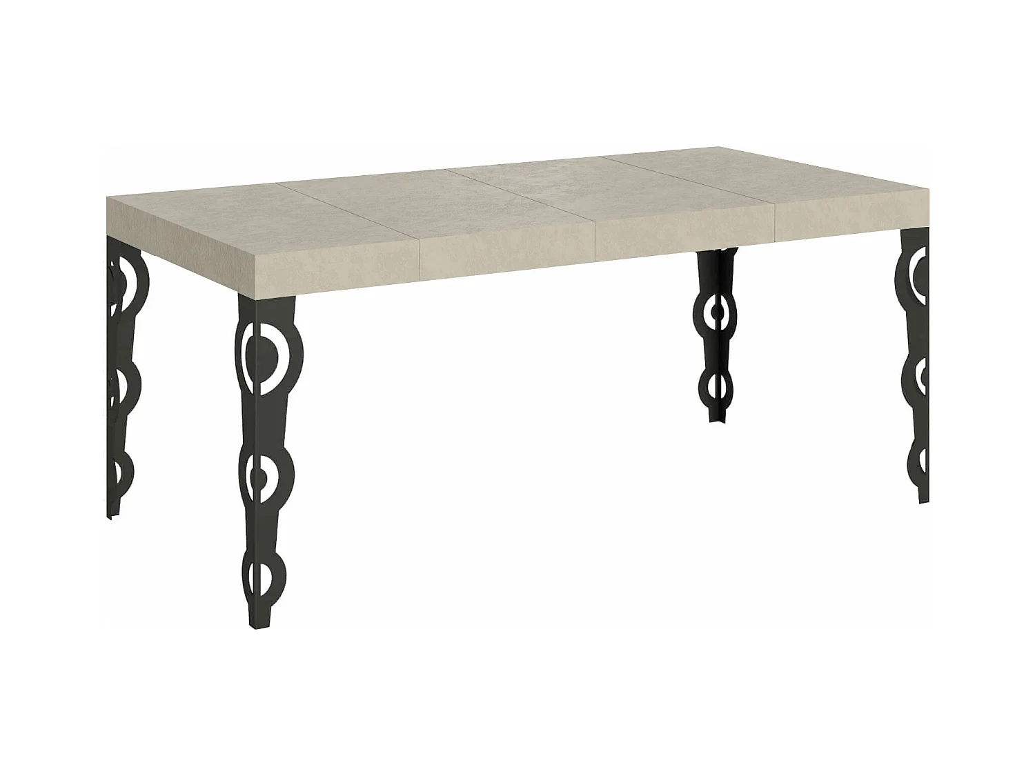 Karamay Premium Kasjmier Uitschuifbare Tafel 90/246x90 cm met Antraciet Poten