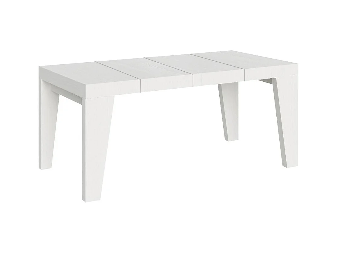 Ausziehbarer Tisch 130/390x90 cm Naxy Premium Esche weiß