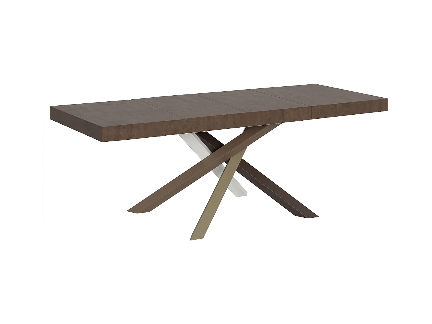 Ausziehtisch 200/304x90 cm Volantis Premium Walnuss mehrfarbig Beine 4/C