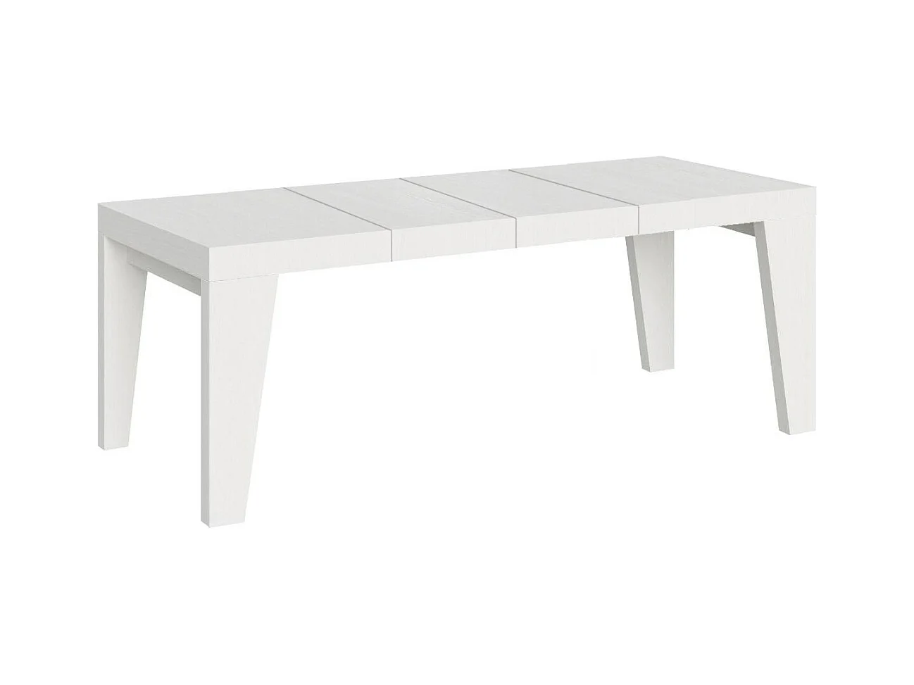 Table extensible 90x160/420 cm Naxy Premium Frêne Blanc