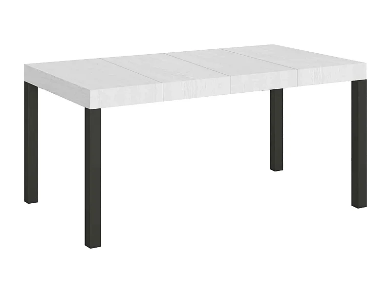 Ausziehtisch 140/400x90 cm Everyday Premium Esche weiß Beine anthrazit
