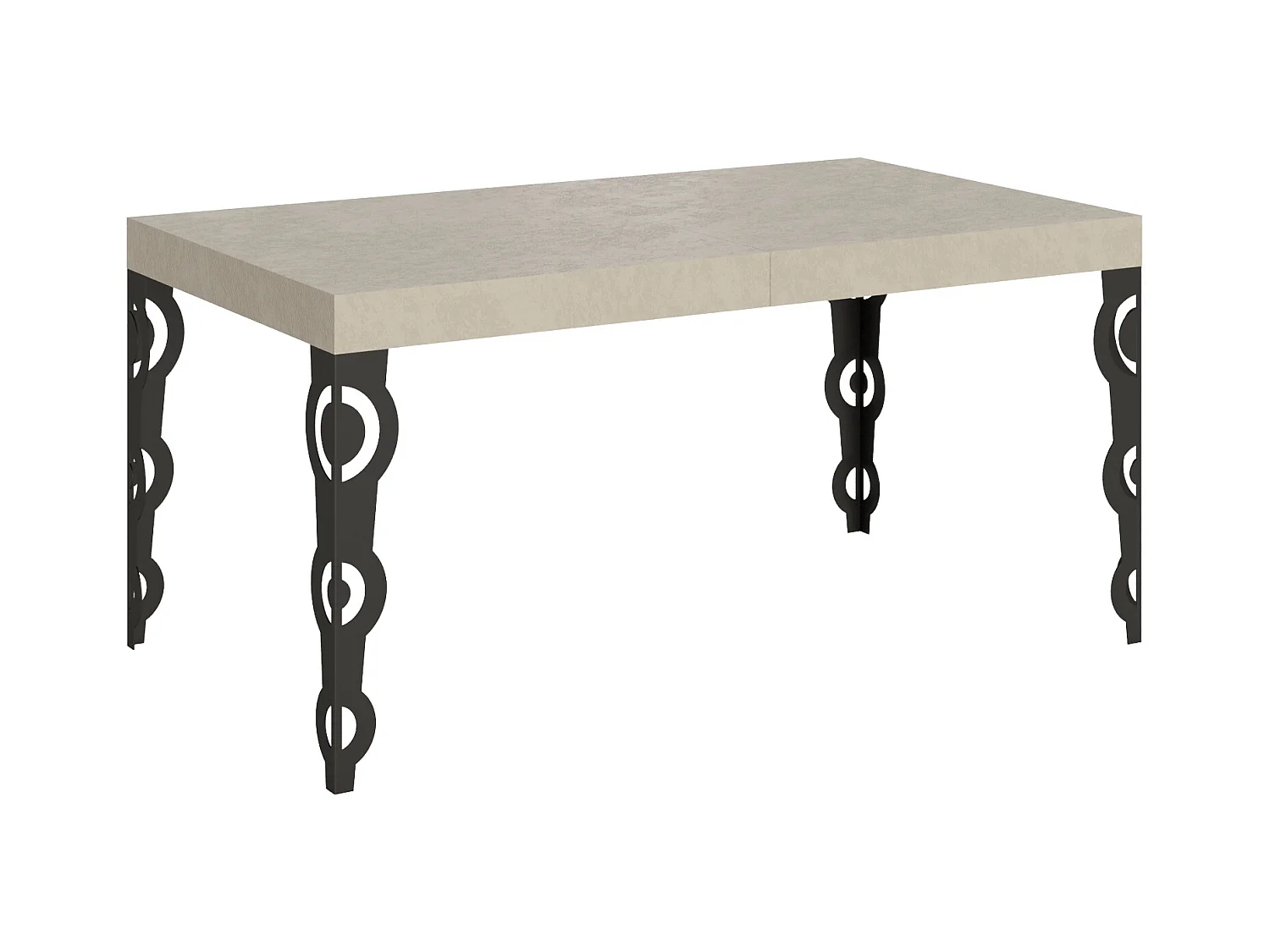 Mesa extensible 90x160/264 cm Karamay Premium cachemira patas antracita