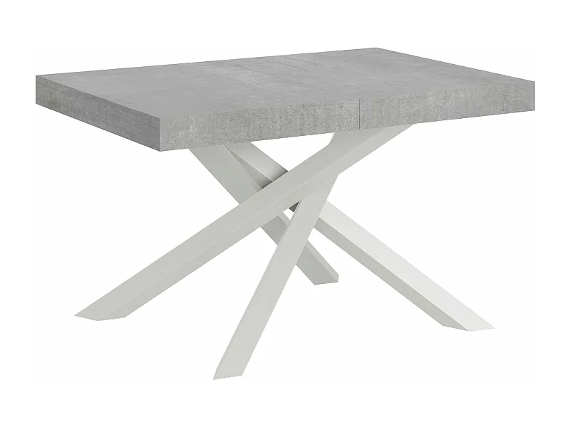 Volantis Premium uitschuifbare tafel 140/244x90 cm betonwitte poten