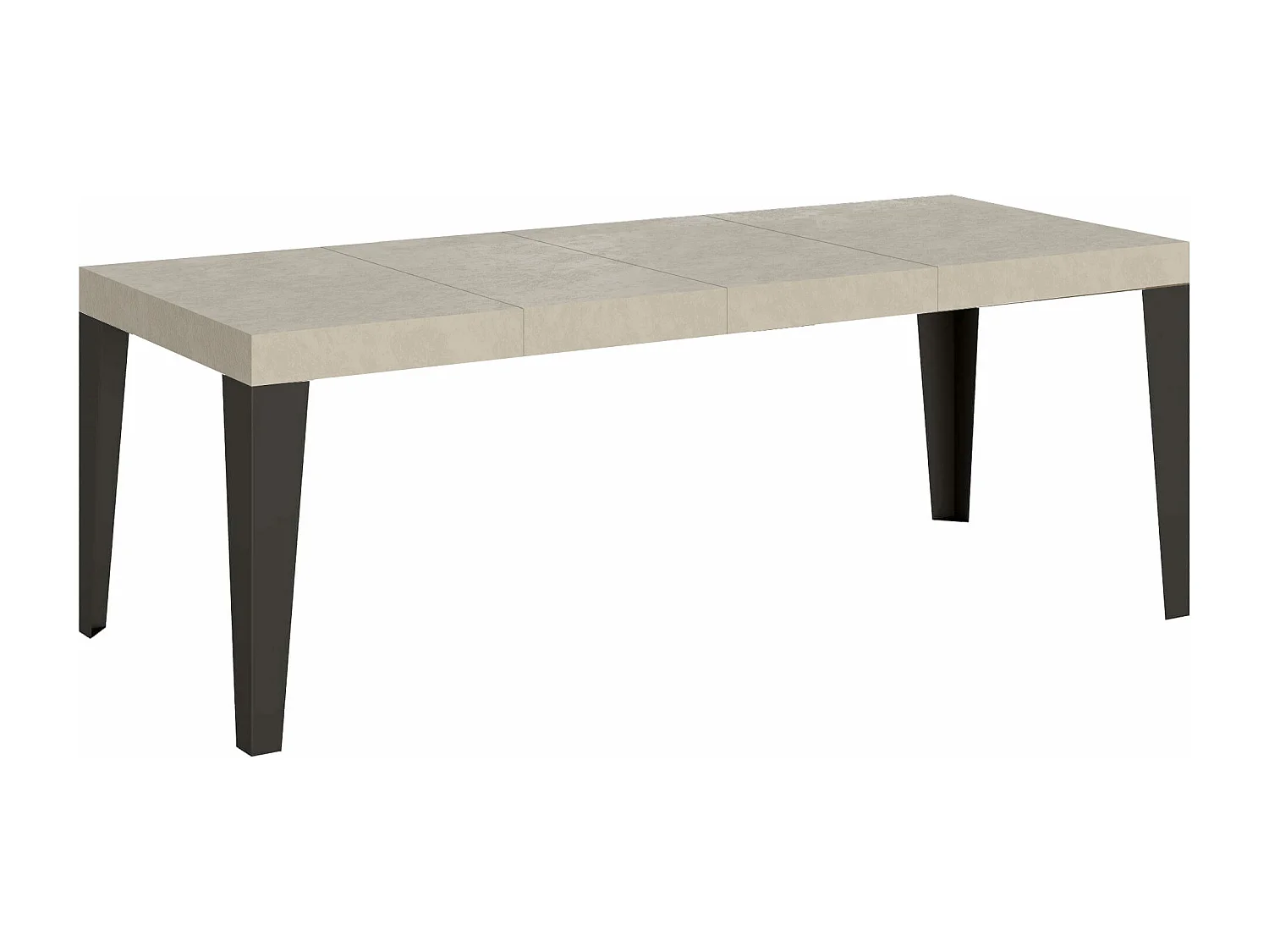 Mesa extensible 90x90/246 cm Flame Premium Cachemira patas antracita