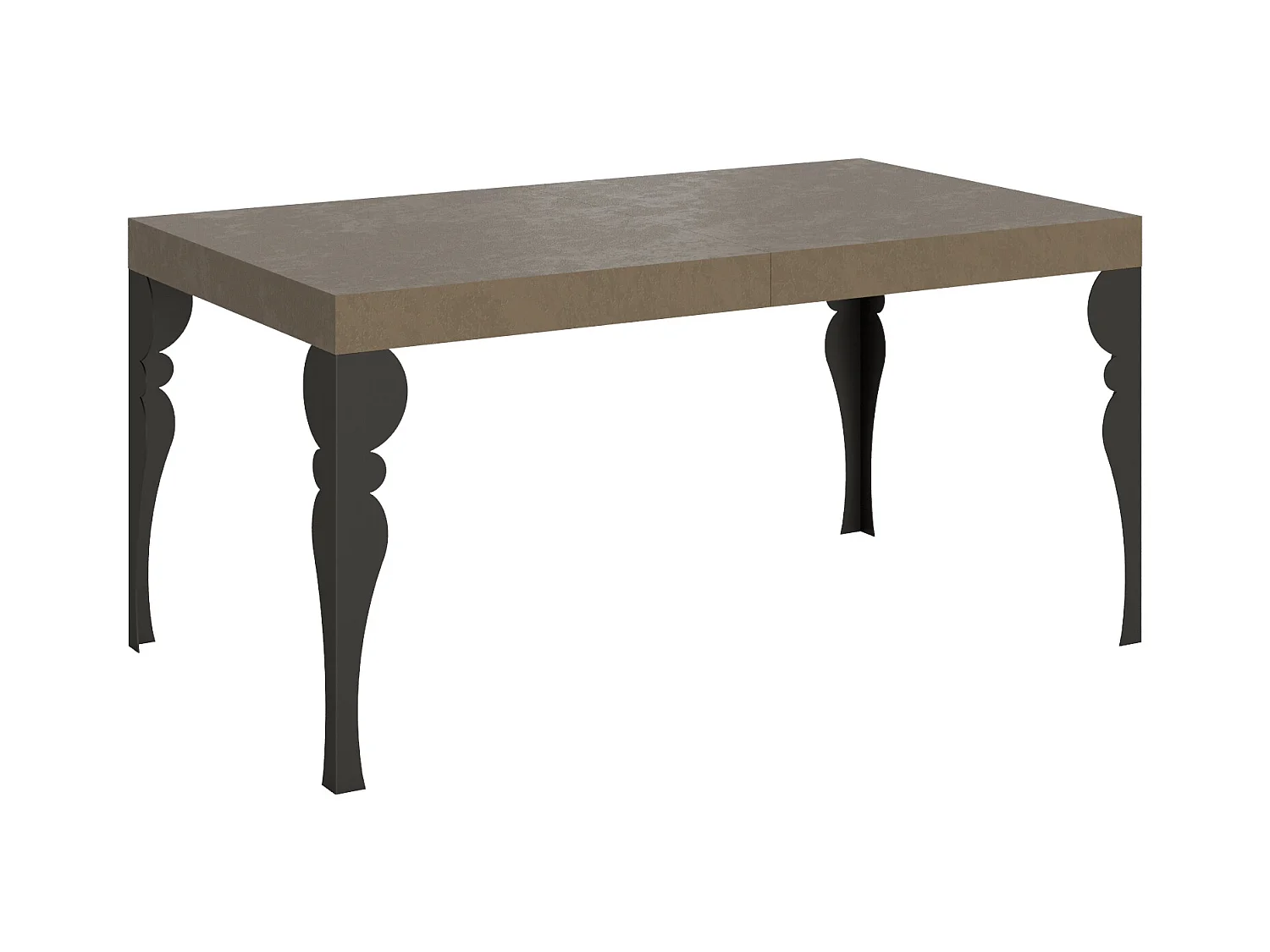 Paxon Premium 160/264x90 cm uitschuifbare tafel in duifgrijs met antraciet poten