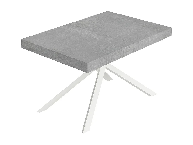 Niket Ausziehtisch 130/234x90 cm, Beine Beton weiß