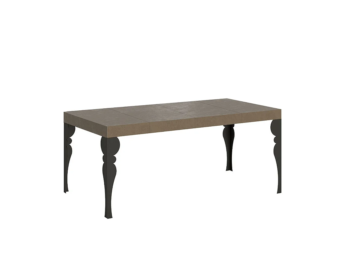 Paxon Premium 90/246x90 cm udtræksbord i duegrå med antracitben