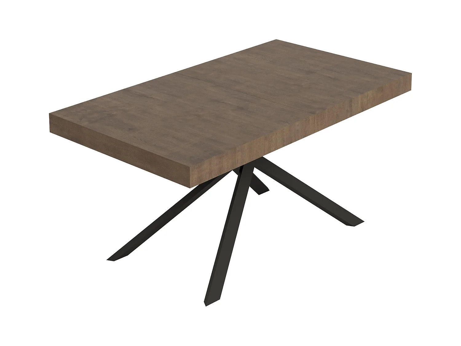 Table extensible 80x160/244 cm Niket noyer pieds anthracite