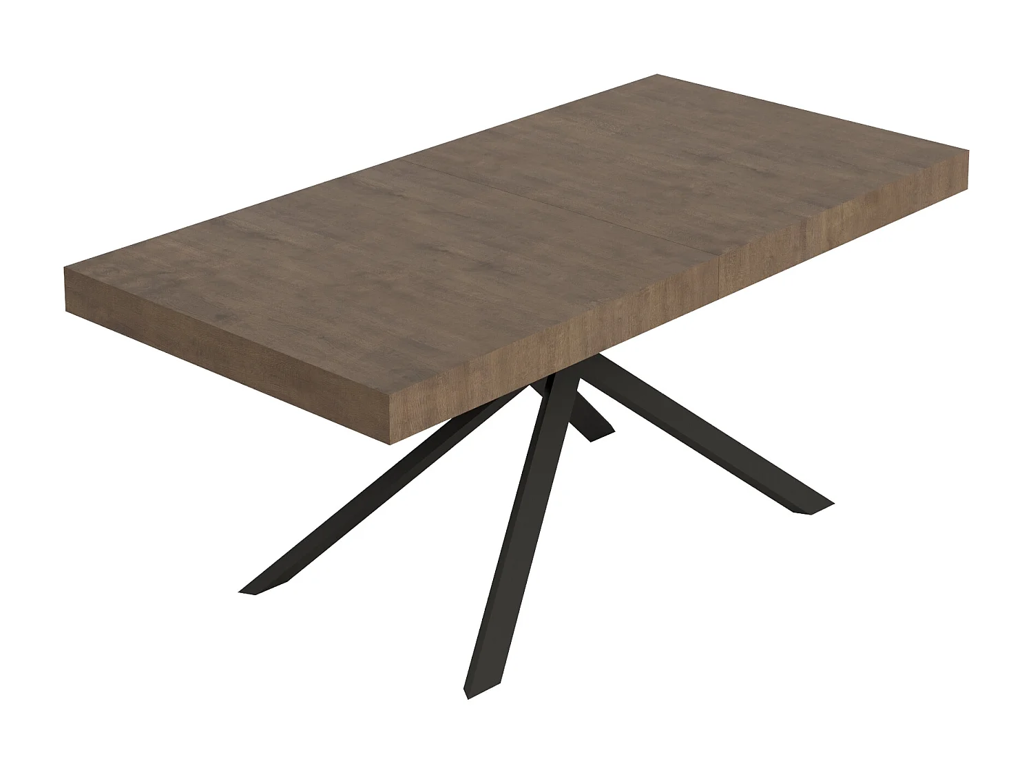 Niket walnut extendable table 200/460x90 cm with anthracite legs