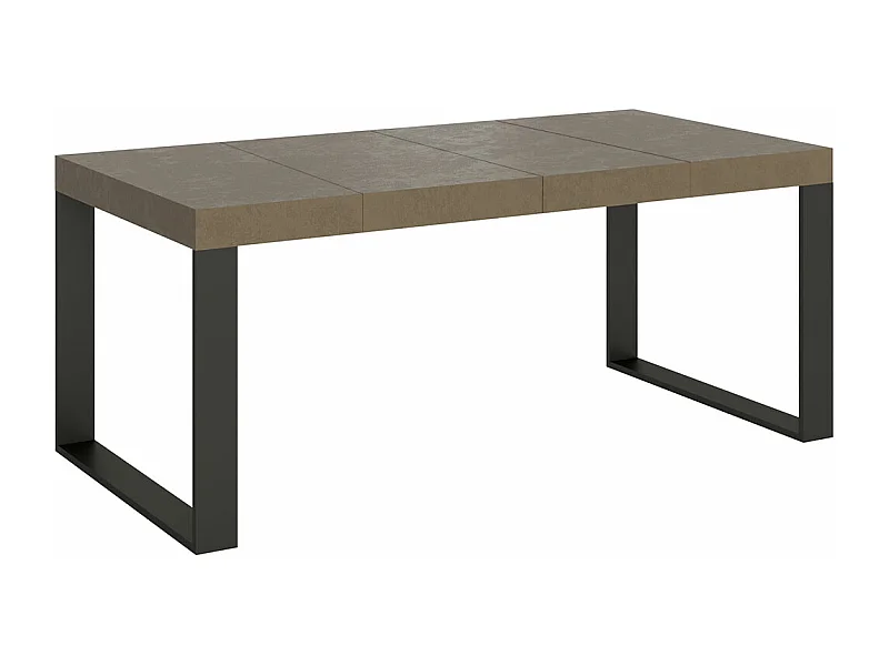 Stół rozkładany 140/244x90 cm Tecno Premium w kolorze gołębiej szarości z nogami w kolorze antracytowym