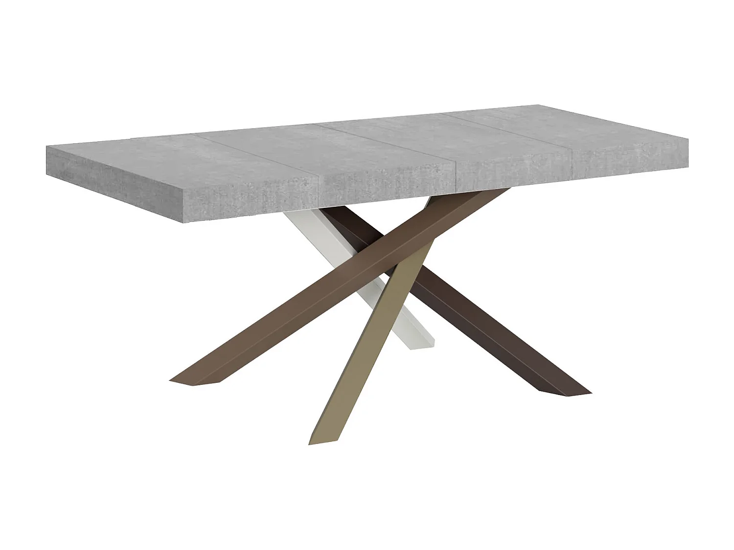 Extendable table 130/390x90 cm Volantis Premium cement multicolored legs 4/C