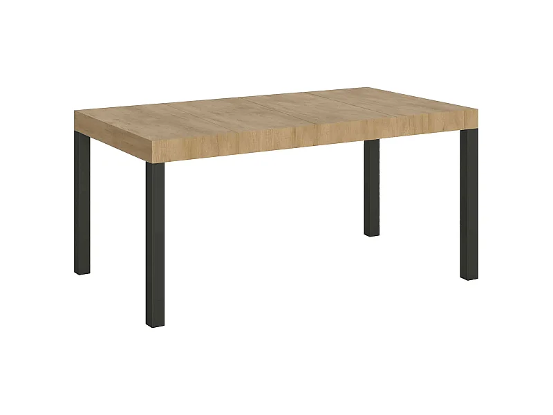 Ausziehtisch 140/400x90 cm Everyday Premium Natur-Eiche mit anthrazitfarbenen Beinen