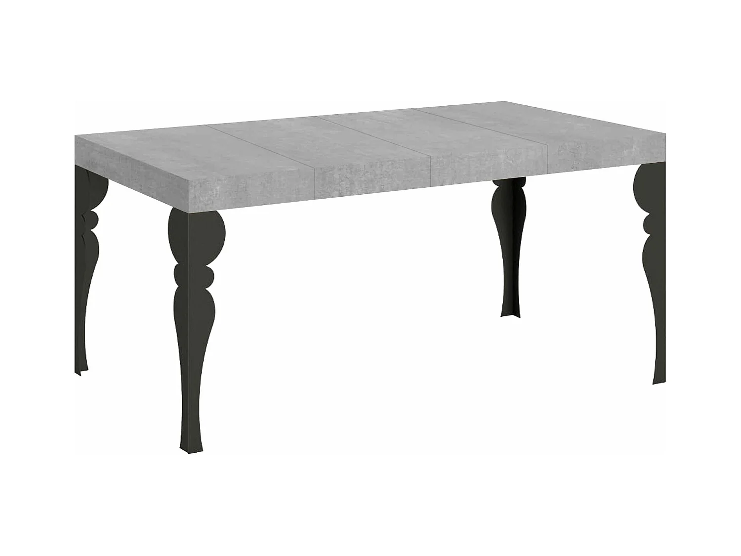 Mesa extensible 90x140/400 cm Paxon Premium Cemento estructura Antracita