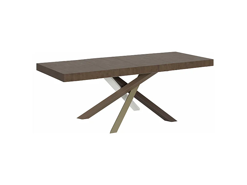 Ausziehtisch 200/460x90 cm Volantis Premium Walnuss mehrfarbig Beine 4/C