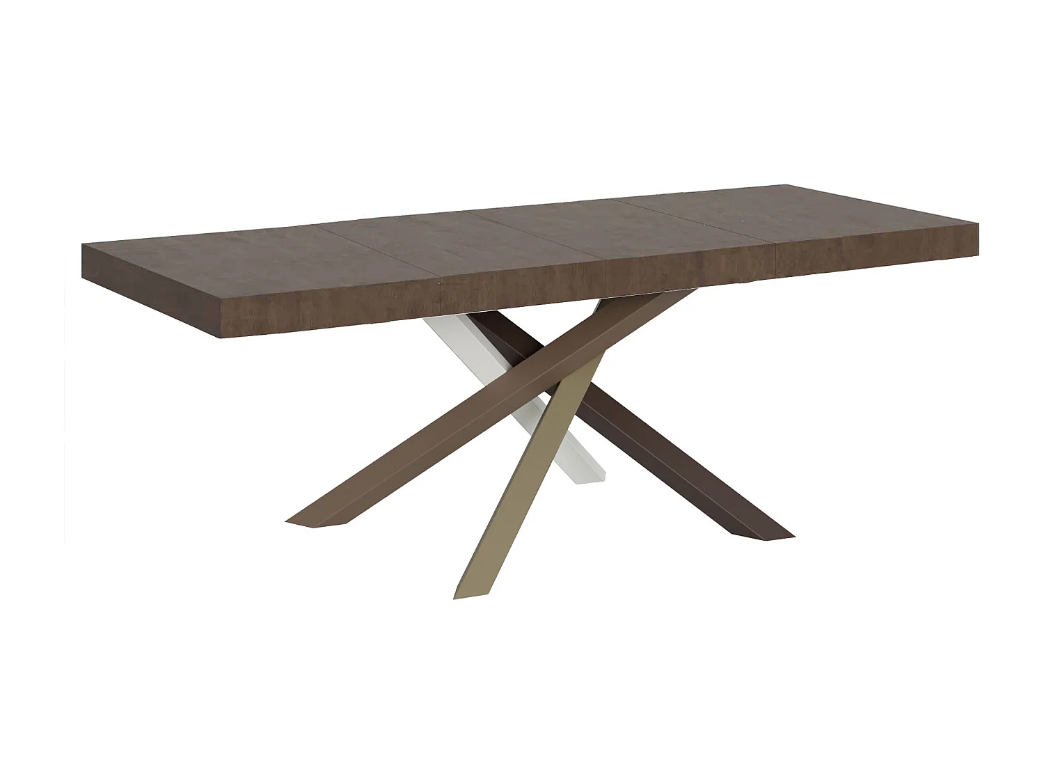 Udtræksbord 200/460x90 cm Volantis Premium valnød flerfarvede ben 4/C