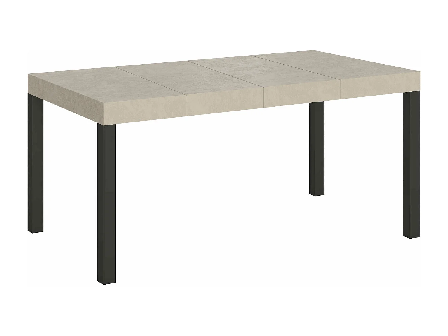 Uitschuifbare tafel 140/400x90 cm Everyday Premium kasjmier antraciet poten